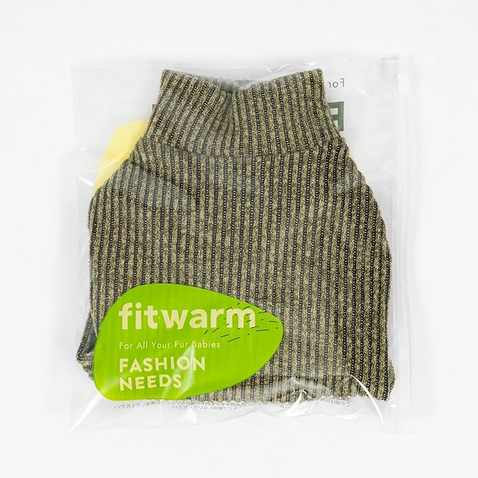 Fitwarm Mock Neck Knited Dog Pajamas, Warm Winter Clothes for Small Dogs Boy Girl, Pet Apparel, Olive Green, XL