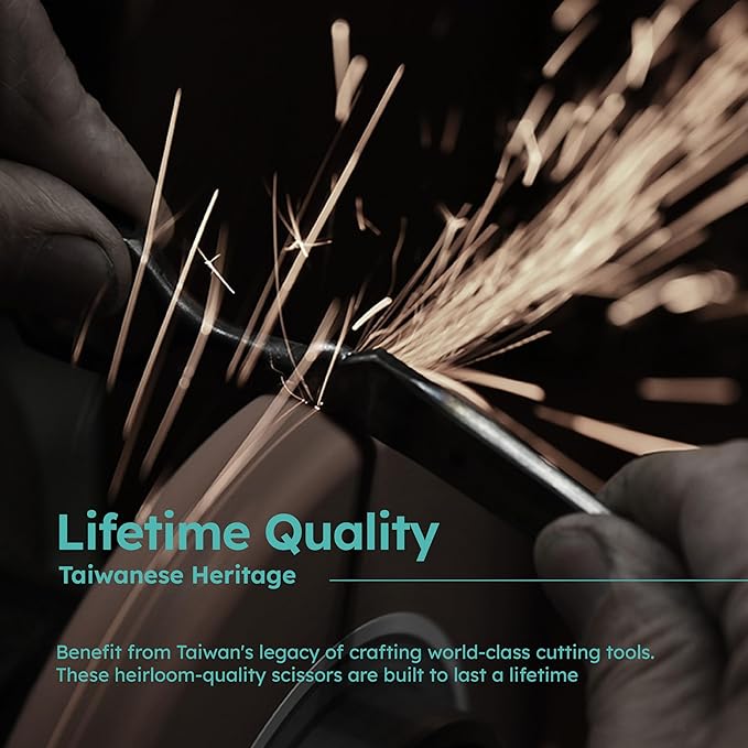 7” Curved Dog Grooming Scissors｜VG10 Japanese Steel Professional Pet Grooming Shears for Cats & Dogs｜Face, Paws, Ears & Tail Precision Trimming｜Lightweight Ergonomic Handcrafted Design｜K9 Shears