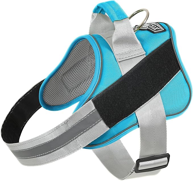 Bolux Dog Harness, No-Pull Reflective Dog Vest, Breathable Adjustable Pet Harness with Handle for Outdoor Walking - No More Pulling, Tugging or Choking (OceanicBlue, X-Large (Pack of 1))