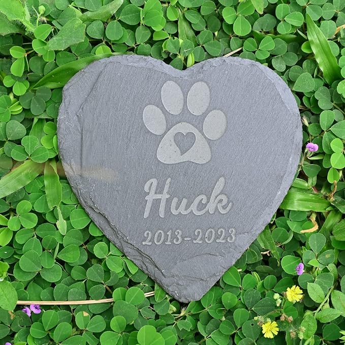 Personalized Memorial Stones, Lost Pet Sympathy Gift Cat, Dog Memorial Gifts, 4''4''/1010cm