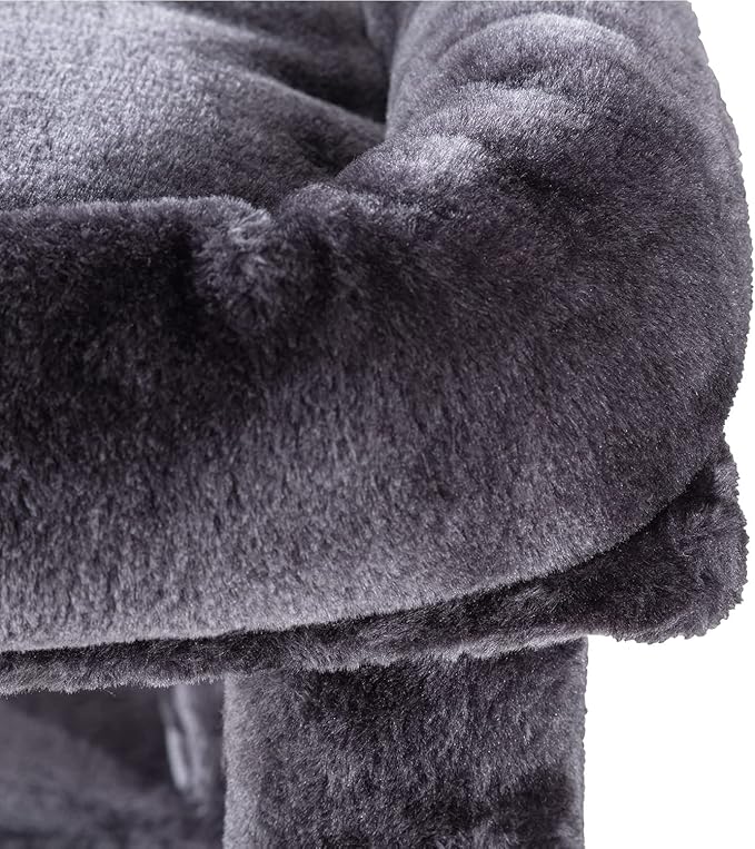 SHA CERLIN Cat Tree 36 Inches Cat Tower with Hammock, Sisal Scratching Post for Indoor Kittens, Small Room, Smoky Grey