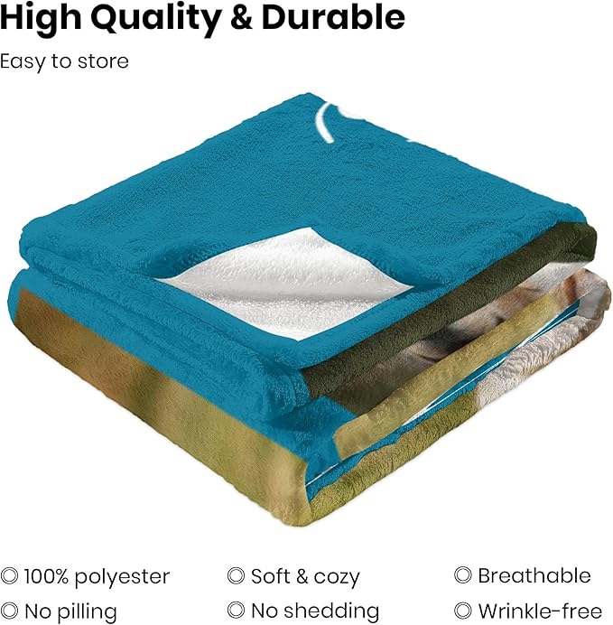 Personalized Blanket with Photo, Pet Gifts for Dogs Lovers, Custom Blanket with Pictures, Dog Memorial Gifts for Loss of Dog, Unique Birthday Gift for Dogs Cats Hamsters