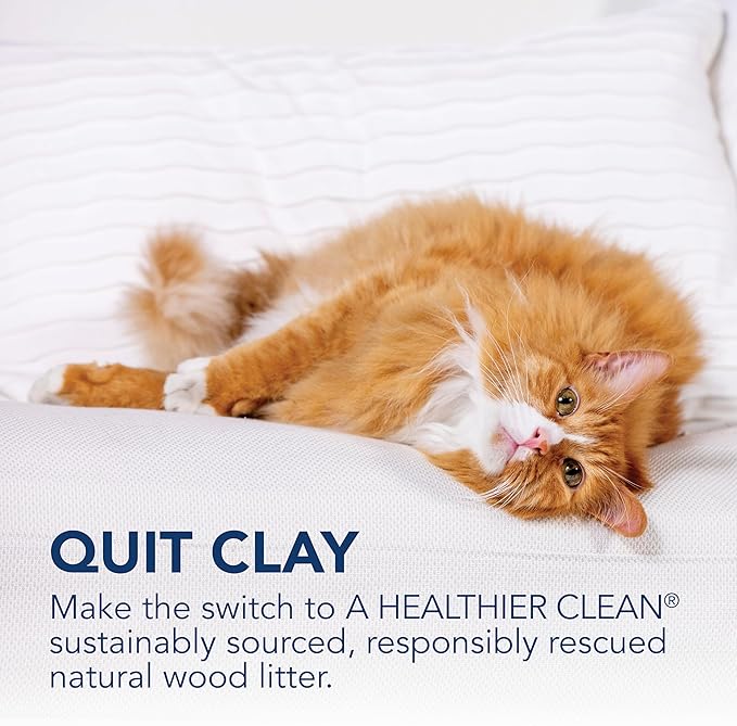 ökocat Less Mess Low Tracking Wood Clumping Cat Litter Mini- Pellets, Unscented, 14 pounds - Natural Ingredients, Stops Odor, Clumps Solid, 99% Dust Free, Great for Long-Hair Breeds