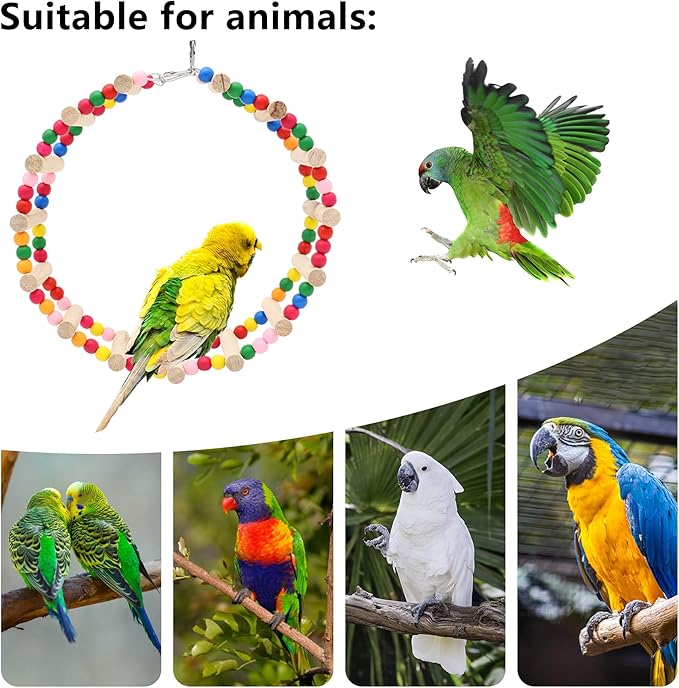 11-Step Bird Ladder Bridge,21.26 x 3.15 inch Raw Wood and Edible Dye,2 Pieces Pet Hamster Climbing Ladder Swing Toys Suitable for Small to Medium Birds,Bird Cage Accessories (11 Ladders -2pcs)