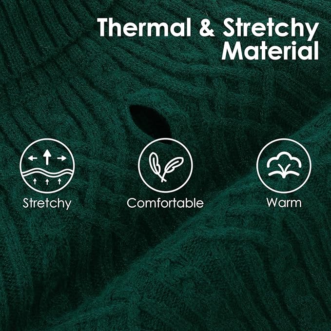 AOFITEE Dog Sweater, Medium Dog Sweater Girl Boy, Soft Turtleneck Pet Pullover for Winter Fall, Green Dogs Sweaters Dogs Knitwear for Jack Russell, Mini Dachshund, Boston Terrier, Schnauzer, Green M