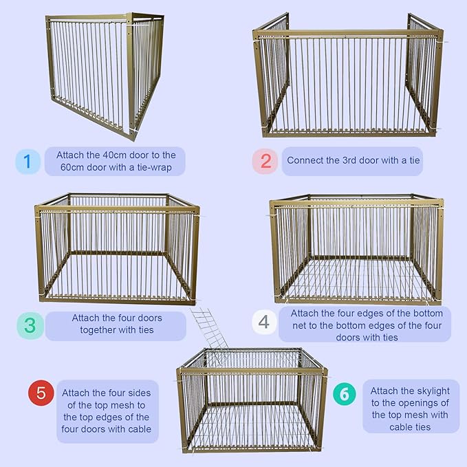 15" H Chicken Pigeon Trap Cage Birdcage Small Animal Trap Cage with Escape-Proof Design for Bird Turkey Duck Dove (23.6" L x 15.7" W x 15.7" H)
