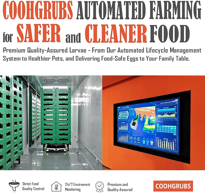 Dried Black Soldier Fly Larvae for Chickens 10 lb - All Natural High-Calcium Poultry Feed & Bird Treats