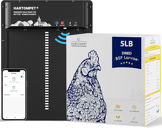 Nutrient-Rich Chicken Feed - 5LB Dried Black Soldier Fly Larvae, 100% Natural, 85X More Calcium Than Mealworms, Ideal for Molting & Laying Hens, Ducks, and Wild Birds, Reptiles and Hedgehogs