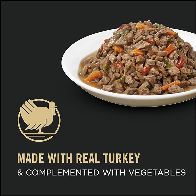 Purina Pro Plan Gravy, High Protein Wet Cat Food, COMPLETE ESSENTIALS Turkey & Vegetable Entree - (Pack of 24) 3 oz. Pull-Top Cans