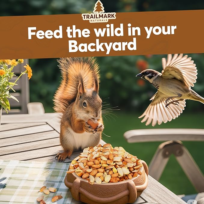 45 LB - Raw Shelled Peanuts For Squirrels, Out of Shell Peanuts For Birds and Wildlife- Squirrel Food, Wild Bird Seed - Grown in The USA