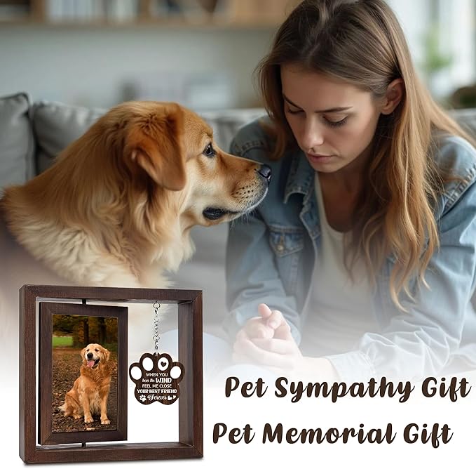 Dog Memorial Picture Frame - Dog Memorial Gifts for Loss of Dogs, Loss of Pet Sympathy Gift Remembrance Bereavement Passing Away Gifts in Memory of Dogs Photo Frame, 4x6