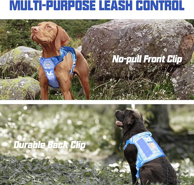 AUROTH Tactical Dog Harness for Large Dogs No Pull Adjustable Pet Harness Reflective K14 Working Training Easy Control Pet Vest Military Service Dog Harnesses