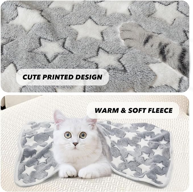 SORKUT 1 Pack 6 Dog Blankets Puppy Blanket Super Soft Fluffy Small Fleece for Pet Blanket for Small Dogs Cat,Small(23"x15")
