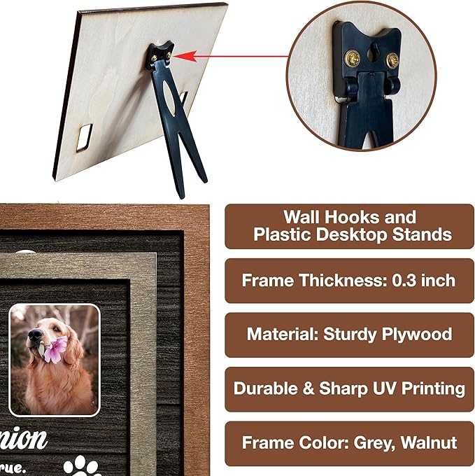 Customized Pet Memorial Picture Frame Memorial Dog Picture Loss Gift for Dog Love Personalized Memorial Pet Loss Sign Natural Wood New Puppy Memorial Best Dog Ever Gifts In Memory of Dogs