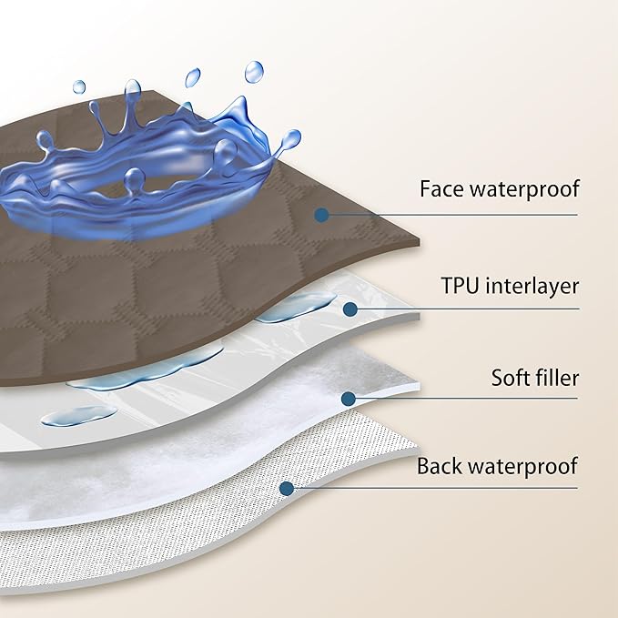 gogobunny 100% Double Sided Waterproof Dog Blanket Soft Pet Bed Cover Reversible Protect Furniture Couch Sofa Car for Puppy Cat Kids (Dark Walnut/Light Walnut, 30x30 Inch (Pack of 1))