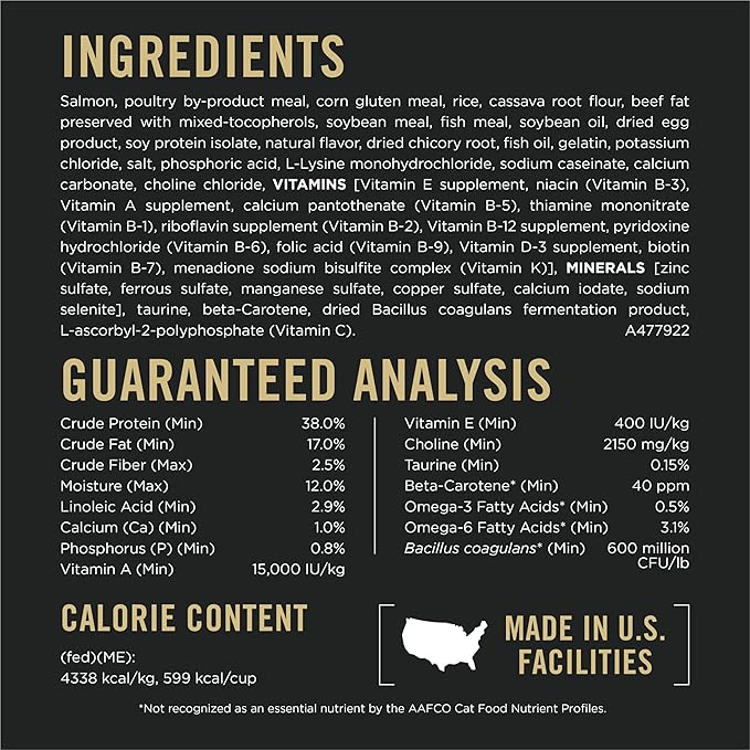 Purina Pro Plan Vital Systems Salmon and Rice Formula Senior Cat Food Dry 4-in-1 Formula - 5 lb. Bag