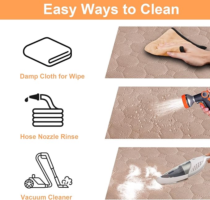 Mancro Back Seat Pet Cover for Dogs, 2025 Upgraded 600D Heavy Duty Waterproof & Scratch-Resistant Dog Hammock for Car, Car Cover for Dogs with Sedan, Trucks and SUVs, Standard, Khaki