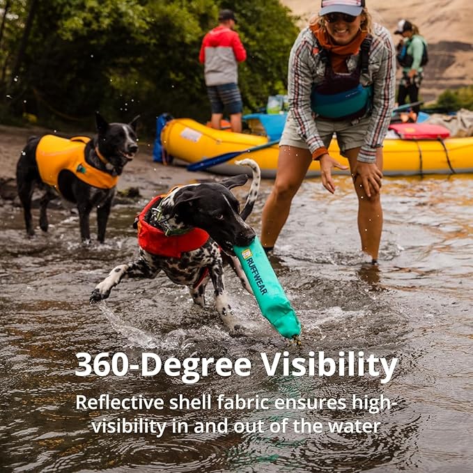 Ruffwear, Float Coat Dog Life Jacket, Premium Buoyancy Swim Vest with Lift Handle, Secure Fit & Reflective Trim, Adjustable Flotation for Swimming, Boating, & Outdoor Adventures, Deep Blue, X-Large