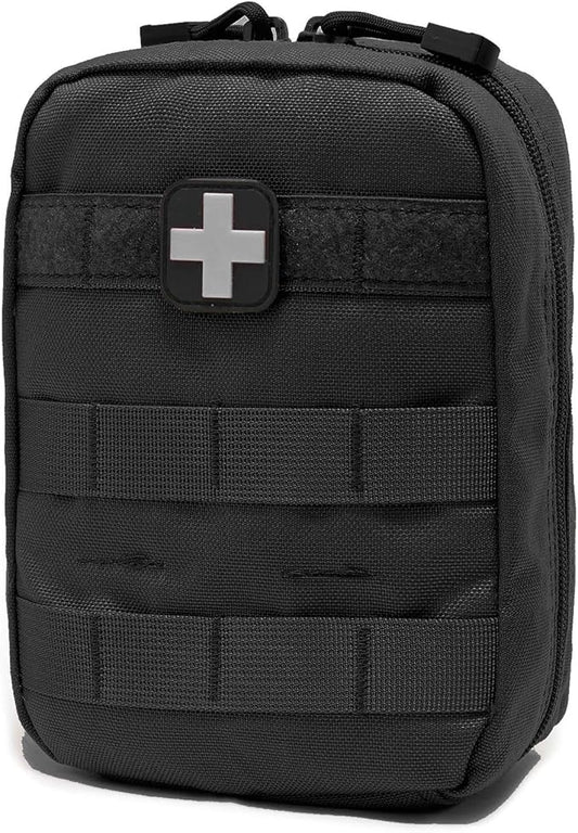 Carlebben EMT Pouch MOLLE Ifak Pouch Tactical MOLLE Medical First Aid Kit Utility Pouch (With Medical Supplies)