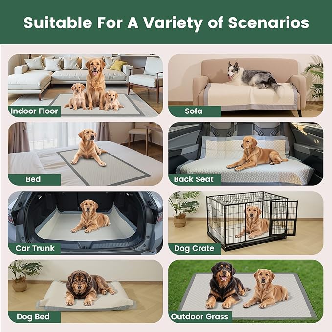 Gardner Pet 5XL 37"x54" Dog Pee Pads Extra Large, Super Absorbent & Leak-Proof Dog Potty Training Pads, Nop-Slip Bottom Puppy Pads, 50 Count Grey