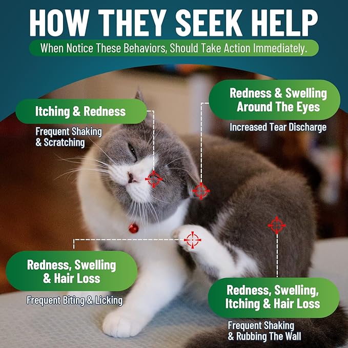 200 Natural Cat Allergy Relief Chews, Cat Itchy Skin Allergy Relief & Immune Support Chews for Seasonal Allergies Cats, Itch Relief for Cats, with Colostrum, Probiotics 1B CFU, Omega-3, Chicken Flavor