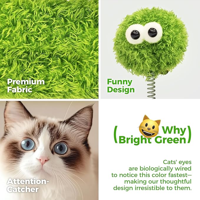 TINYBEAST 34" Tall Cat Scratching Post, Cat Scratcher Featuring Natural Sisal Rope, Cat Tree with Interactive Plush Toy Ball and Stable Base for Indoor Large Adult Cats & Kittens(Grey)