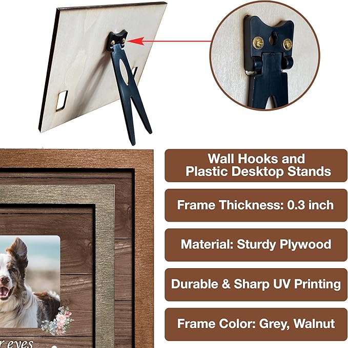 Personalized Dog Collars Pet Loss Gifts Dogs Grieving Picture Frame Pet Remembrance Heartfelt Sentimental Quote Memorial Plaques for Dogs and Cat Picture Frames Christmas Plaque Birthday Gifts