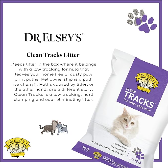Dr. Elsey's Clean Tracks Clumping Clay Cat Litter 18 lb. Bag