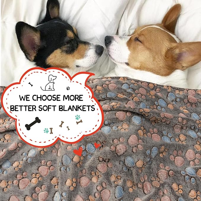 Rezutan 1 Pack 3 Blankets for Dogs, Dog Blanket for Medium Pet Cat, Premium Soft Fluffy Suitable for Dog Kennels & Beds, Gifts Puppy Blanket Essentials, 30x20inch, Tan