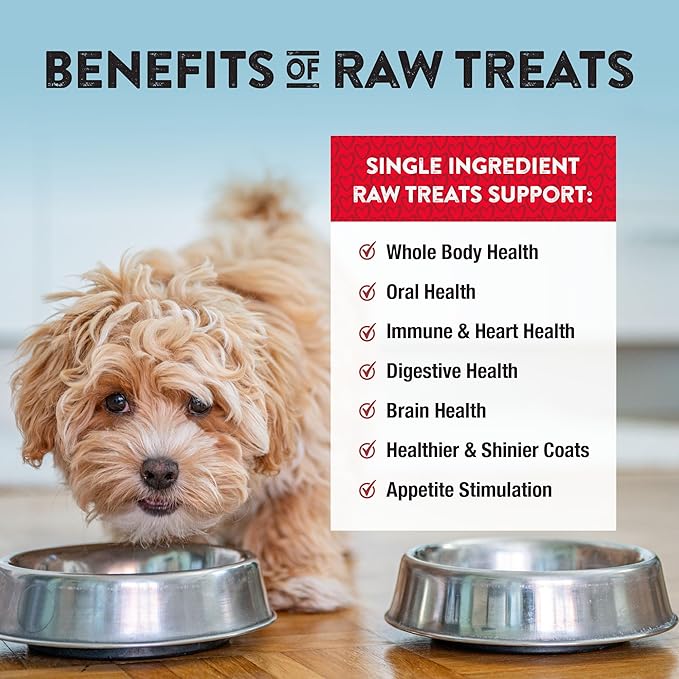 Northwest Naturals Raw Rewards Freeze-Dried Beef Heart Treats for Dogs and Cats - Bite-Sized Pieces - Healthy, 1 Ingredient, Human Grade Ingredients, All Natural, Proudly Made in USA, 3 Oz (Pack of 3)