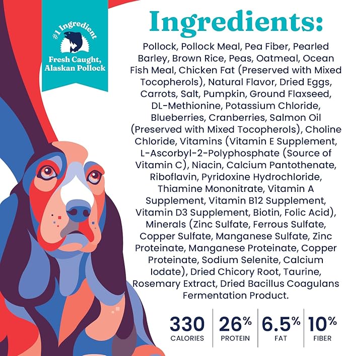 Solid Gold Healthy Weight Management Dry Dog Food for Adult & Senior Dogs - With Pollock, Whole Grain & Probiotics for Gut Health & Digestion Support - Dry Dog Food for Weight Management Support – 4LB