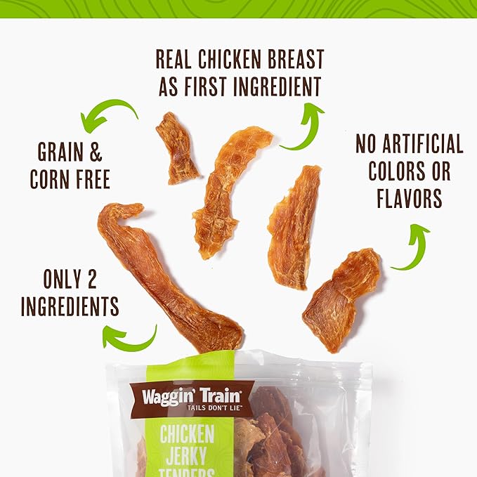 Waggin' Train Chicken Jerky for Dogs - Limited Ingredient Dog Treats for Dogs 30 oz. Pouch