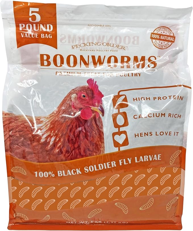 Pecking Order Boonworms 100% Black Soldier Fly Larvae - 5 LB
