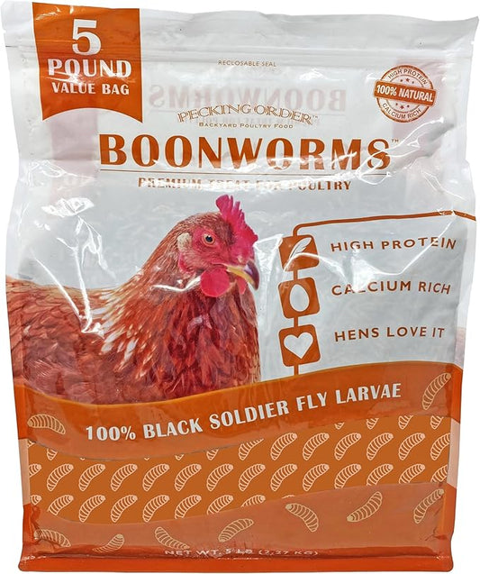 Pecking Order Boonworms 100% Black Soldier Fly Larvae - 5 LB