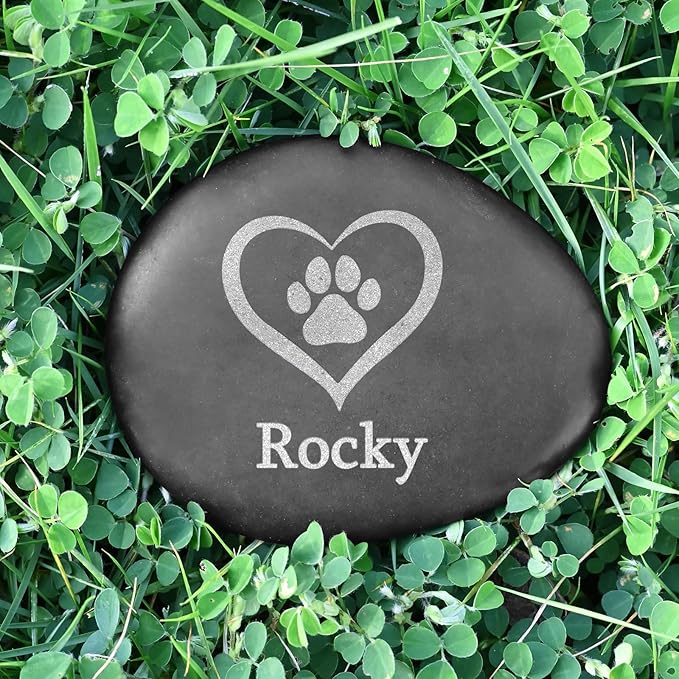 Personalized Dog Memorial Stone, Pet Remembrance Gifts, Cat Memorial Gifts, Sympathy Gifts for Loss of Pet, Pet Memorial Stones, Dog Memorial Gifts for Loss of Dog - Pet Loss Gifts
