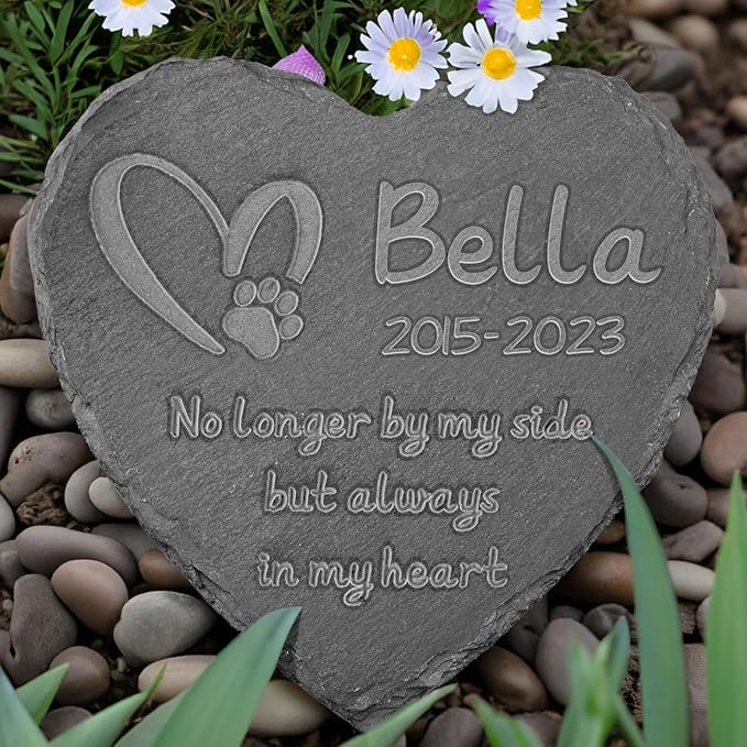 Dog Loss Gifts, Pet Memorial Stone, Pet Memorial Gifts for Dog, Lost of Dog Sympathy Gift, Bereavement Gifts for Loss of Pet, Personalized Dog Memorial Gifts for Loss of Dog - 6*6 Inches Stone