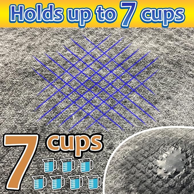 60 Count Charcoal Pee Pads for Dogs, 28"x34" Activated Charcoal Dog Pee Pads, Odorless Potty Pads, XL Disposable Puppy Pads Pet Training Pads