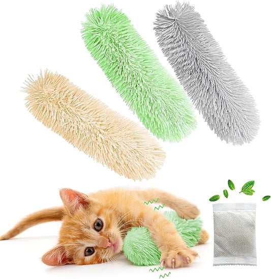 3 Pcs Interactive Cat Toys Cat Pillows, Soft and Durable Crinkle Sound Catnip Toys, for Indoor Cats Funny Kitten Toys Exercise