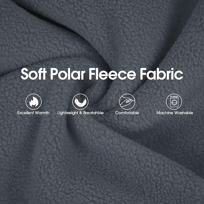 IECOii Dog Hoodie,Polar Fleece Dog Sweatshirt Fall Dogs Sweater with Hood,Warm Sweaters for Medium Dogs Boy Girl,Sleeveless Pet Hoodie Medium Size Winter Clothes for Pug,Jack Russell,Grey,M