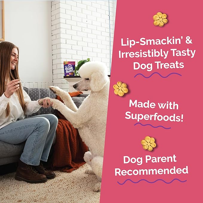 Fruitables Baked Dog Treats, Healthy Pumpkin Treat for Dogs, Low Calorie & Delicious, No Wheat, Corn or Soy, Made in the USA, Pumpkin and Apple Flavor, 12oz