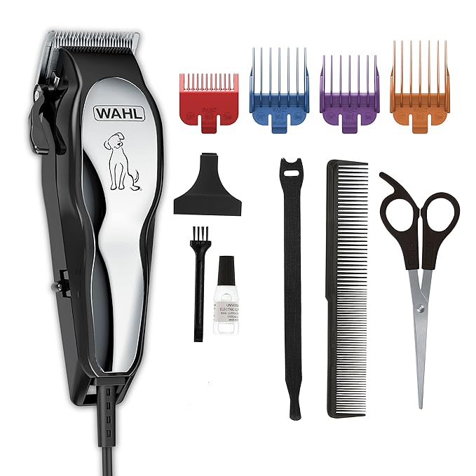Wahl USA Clipper Pet-Pro Dog Grooming Kit - Electric Corded Dog Clipper for Dogs & Cats with Fine & Medium Coats - Model 9281-210