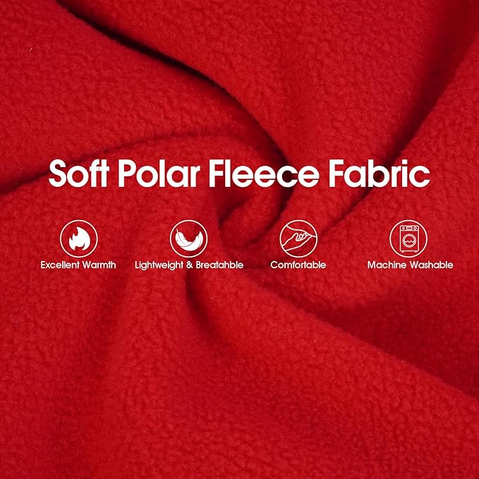 IECOii XXL Dog Hoodie for Large Dogs, Fleece Dog Sweatshirt for Large Breed Male Female Dogs,Pet Pouch Hoodie Winter Sweater Coat with Leash Hole, Warm & Lightweight Outfit for Pitbull, Red, 2XL