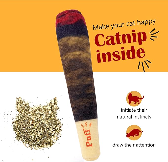 Hoovy Catnip Toy Doobies | Cat Nip Cat | Cool Stuff | Funny Toys | Catnip Joints Gift