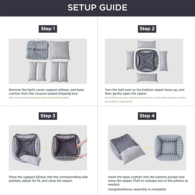 Bedsure Cute Dog Bed for Small Medium Dogs - Washable Furry Puppy Beds, Rectangle Orthopedic Corduroy Fleece Pet Beds with Removable Zipper Cover, 25x21x7inches, Camel Brown