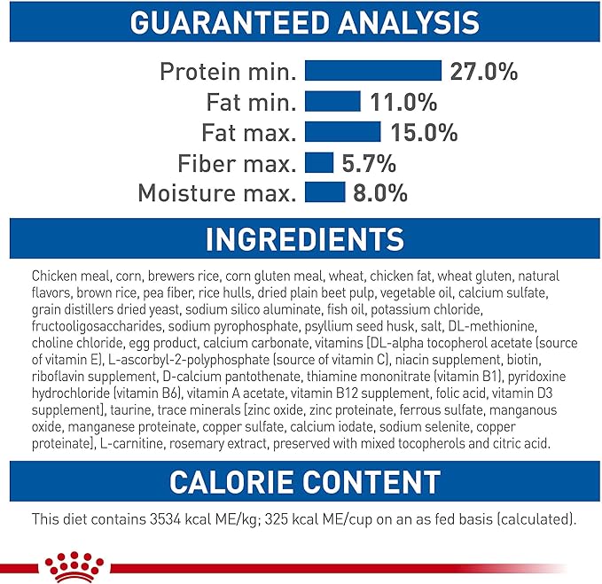 Royal Canin Feline Health Nutrition Indoor Adult Dry Cat Food, 3 lb Bag