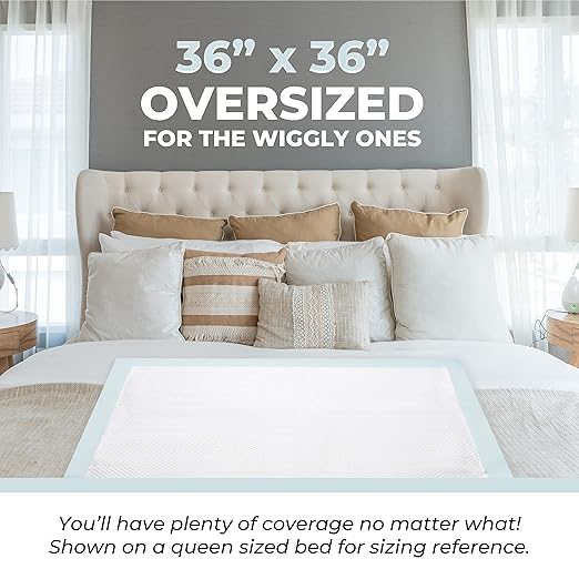 GREEN LIFESTYLE Underpads - Chucks Pads Disposable Adults, for use as Incontinence, Pet, Pee Pads for Dogs, Cats, Bunny, Seniors (Pack of 50 - 36x36)