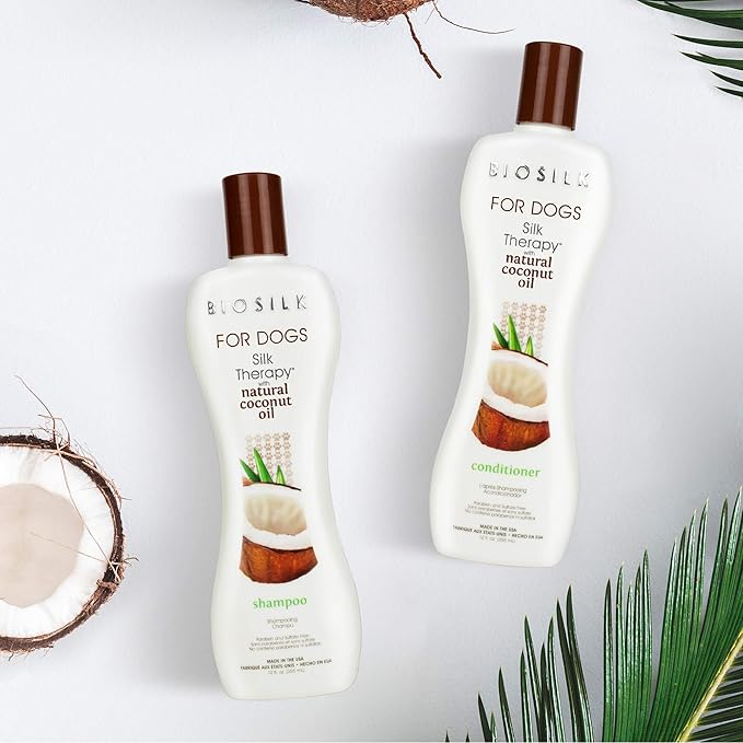 BioSilk for Dogs Silk Therapy Conditioner with Natural Coconut Oil | Pet Conditioner - 6 Pack