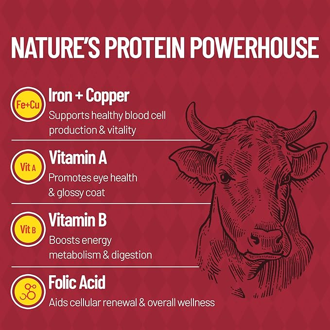 Just Try 8.82 oz Freeze Dried Beef Liver Raw Dog Treats & Cat Treats, Single Ingredient, Health Training Treats or Meal Food Topper, High Protein, Grain Free, Gluten Free, Rich in Iron & Vitamin A