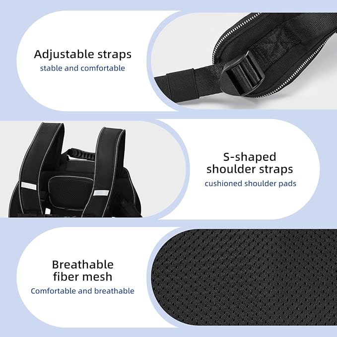 Dog Backpack Carrier for Dogs,Dog Lift Harness,Adjustable Padded Breathable Straps for Dogs, Disabled, Joint Injuries, Arthritis,S