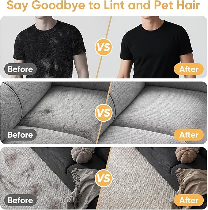 Pet Hair Remover, Electrostatic Pet Hair Removal Gloves, Reusable Cat & Dog Hair Remover for Couch, Furniture, Carpet, Curtain, Upgraded Animal Fur Removal Tool, Cat Grooming Gloves-1 PCS